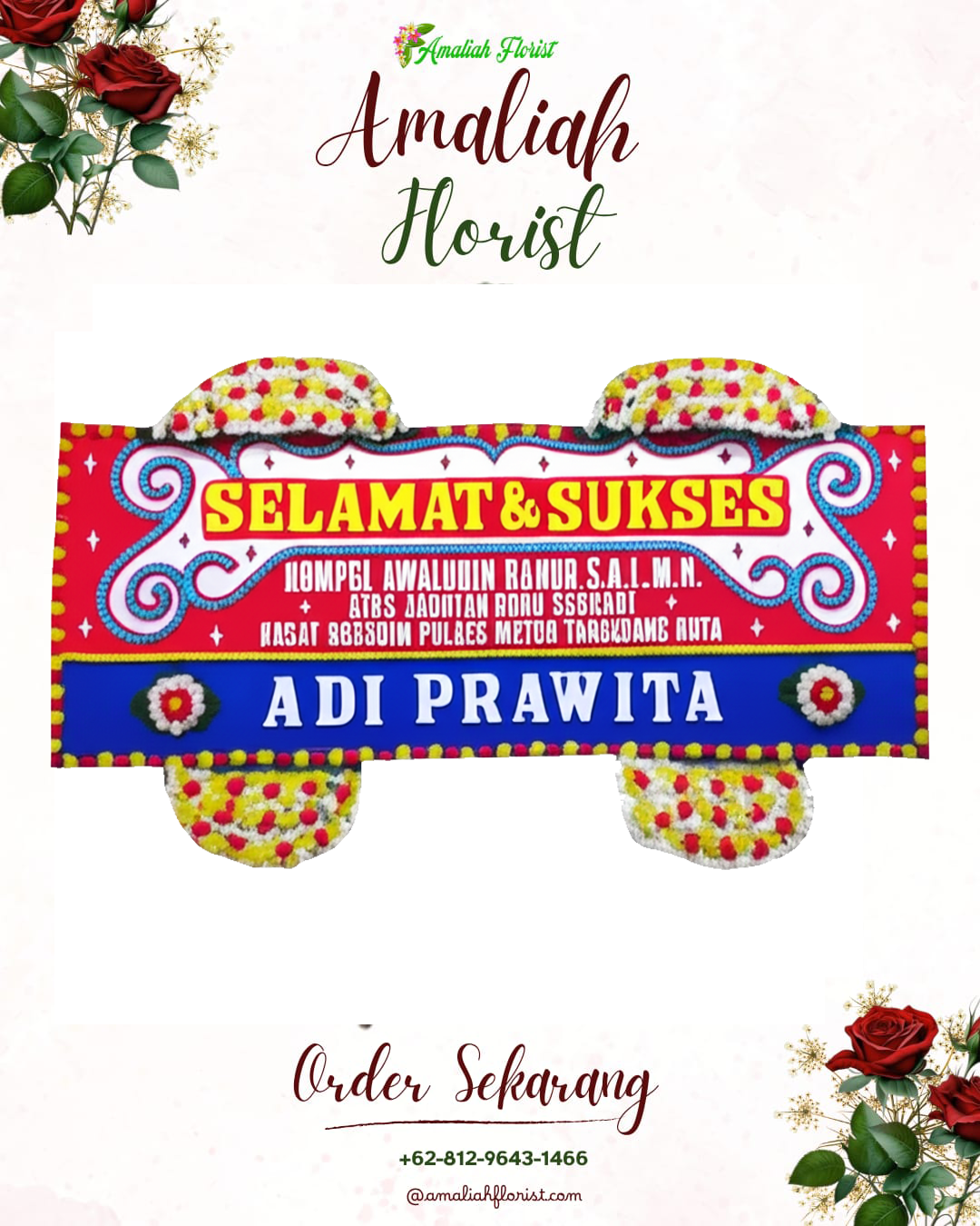 Papan Bunga Ucapan Selamat Wanea