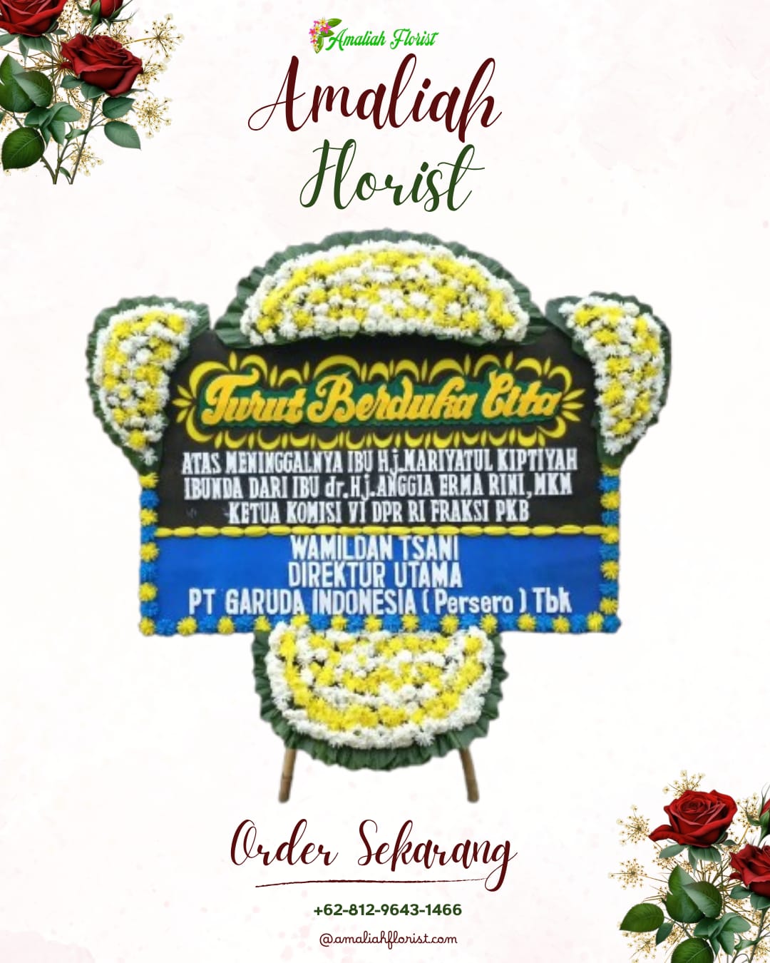 Papan Bunga Duka Wanea